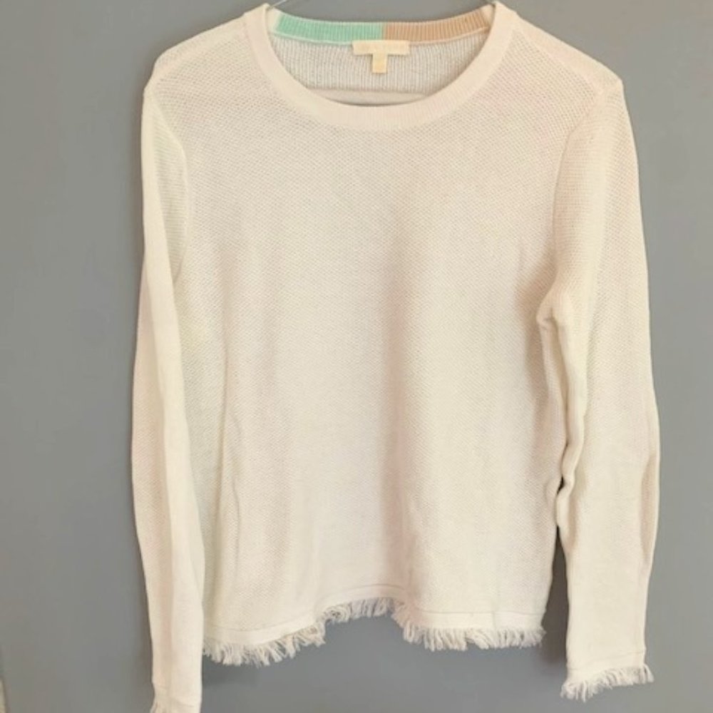 Lisa Todd white cotton sweater size small